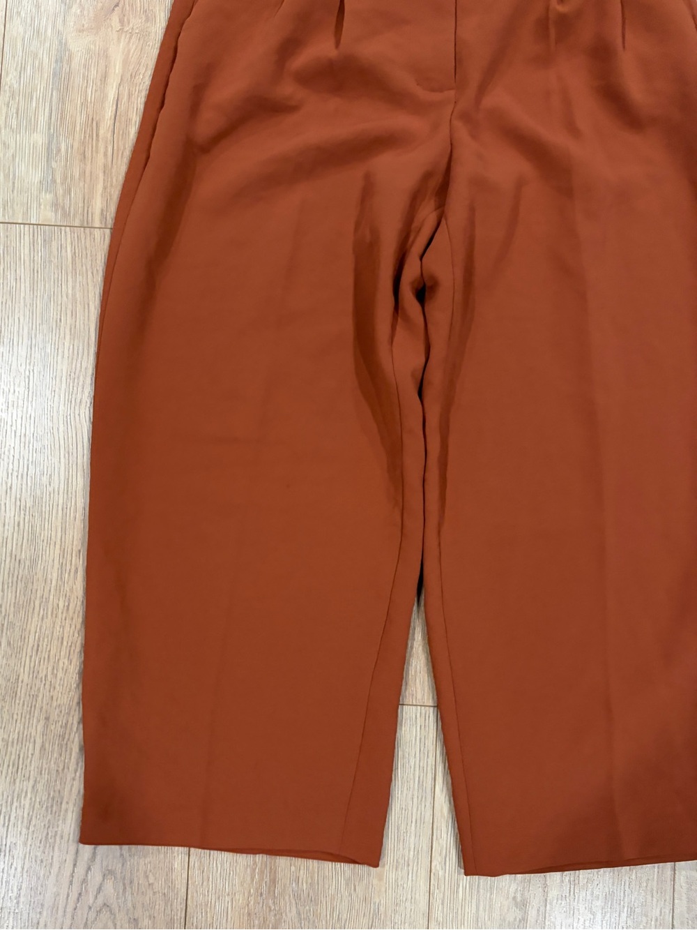 Wilfred The Effortless Pant Burnt Orange Rust High Rise Pleated Trousers Size 6 - Picture 2 of 6